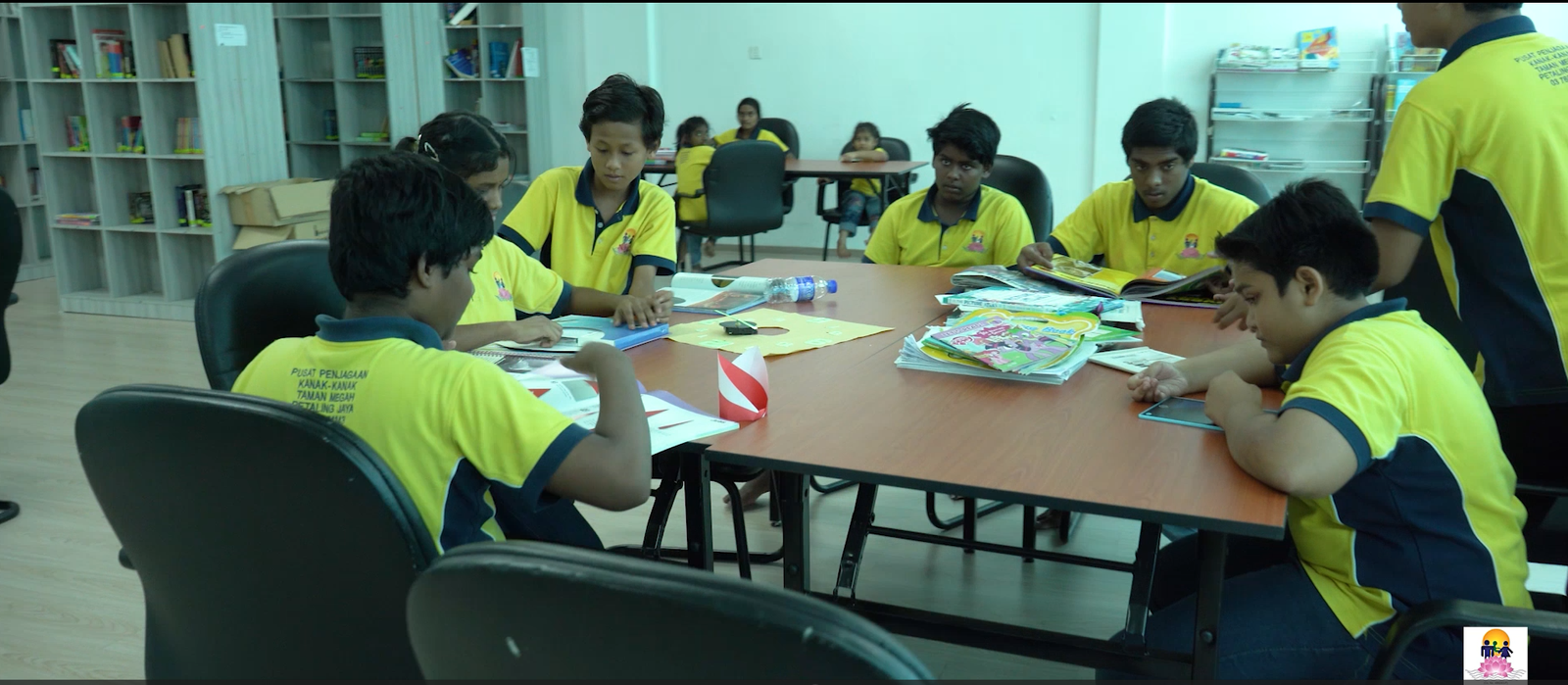 Children engaged in learning or educational activities at the Centre